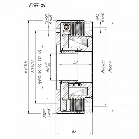 Электромагнитная муфта ELB-16 (тормоз) 